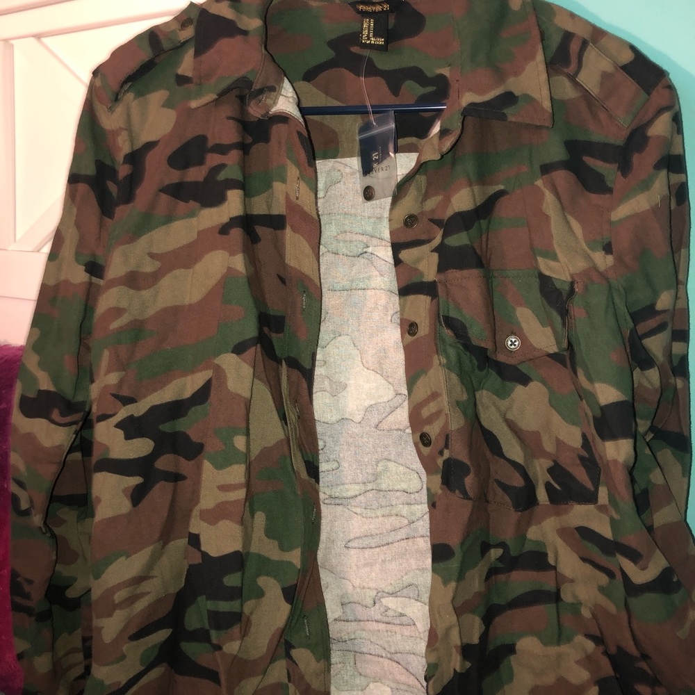 Camo button shirt